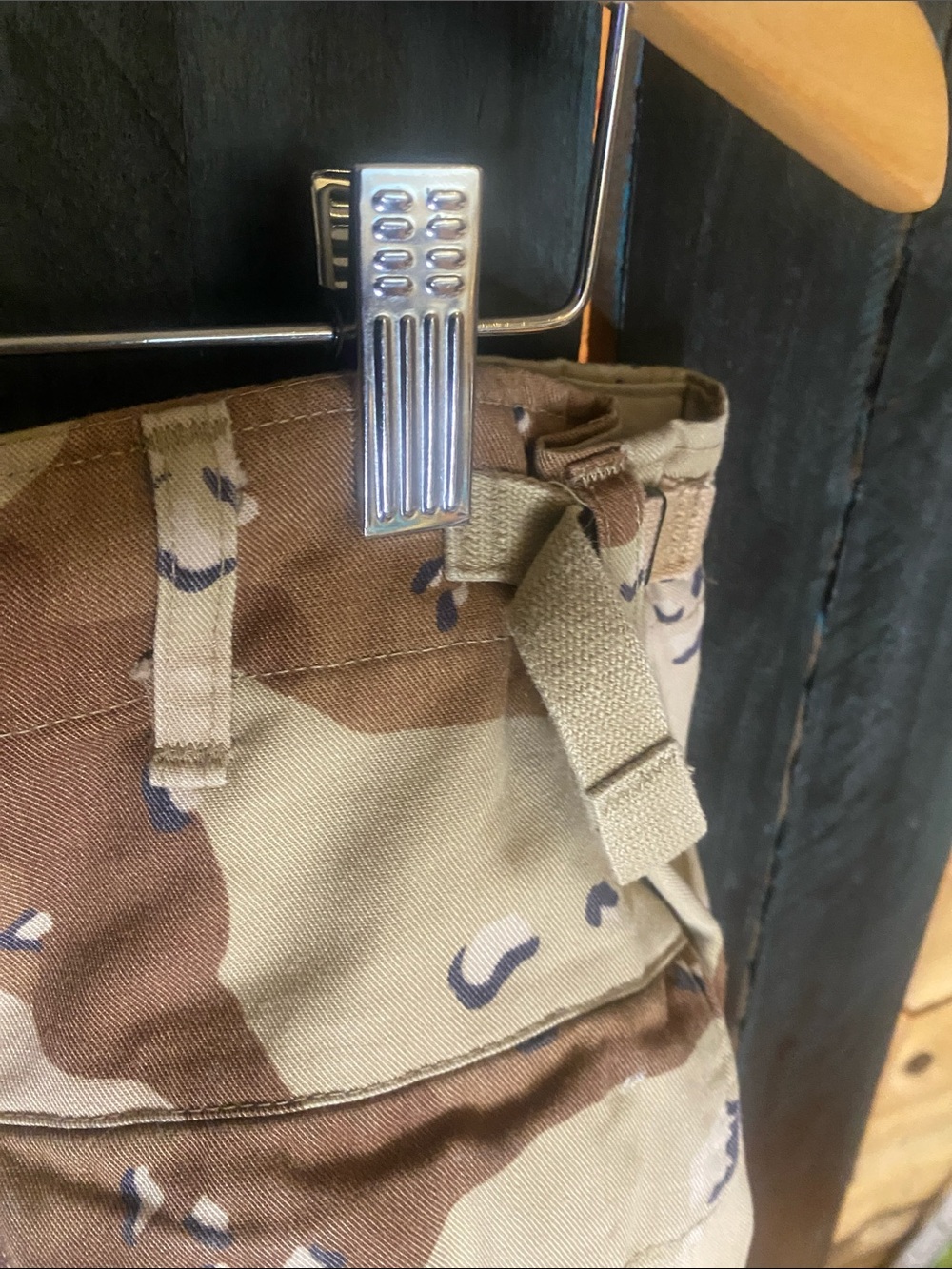 Vintage Desert Storm chocolate chip Camo Cargo Pants - Tan/Brown large short - Picture 4 of 7